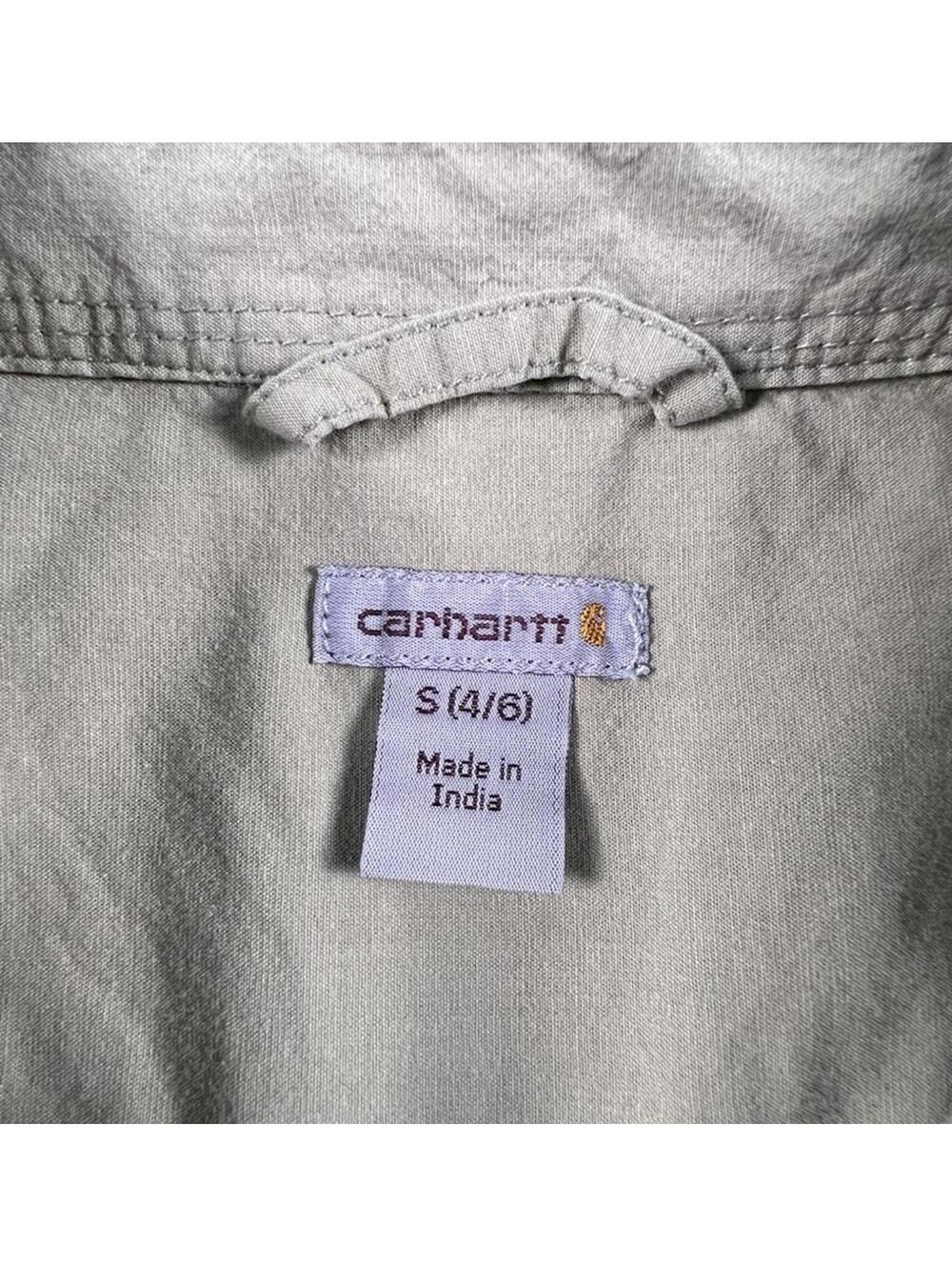 Carhartt Bozeman Rugged Flex Roll Up Sleeve Work Cowgirl Khaki Women's Small - Picture 4 of 10